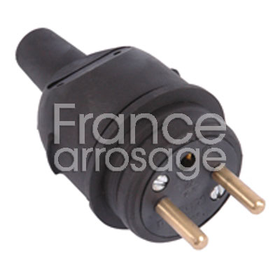 FICHE CAOUTCHOUC MALE 2P+T 16A