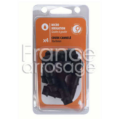 4 COUDES CANNELES 16 X 16