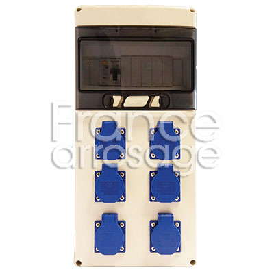 [608086] COFFRET EXT 6 PRISES IP65