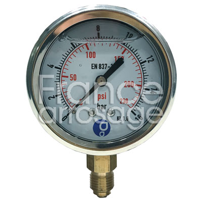 [30MAN01000H] MANO RAD GLYC 0 - 10 bars