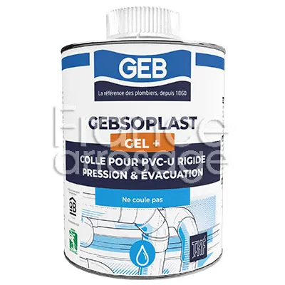 [81CPL10000C] COLLE PVC GEBSOPLAST +  POT 1L